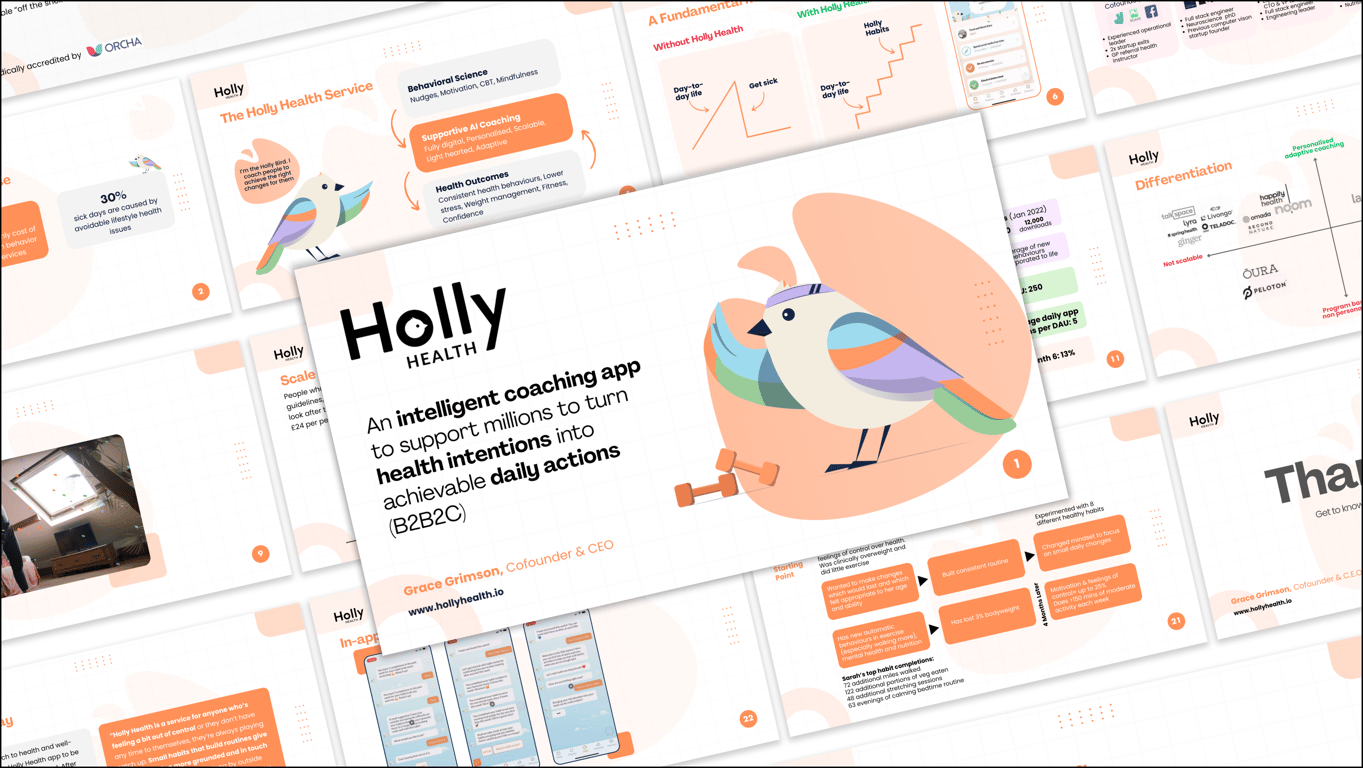 Holly pitch deck redesign