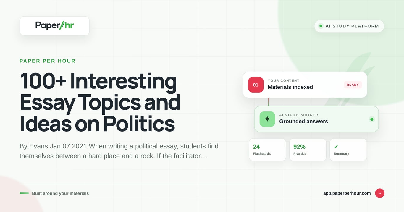 100+ Interesting Essay Topics and Ideas on Politics