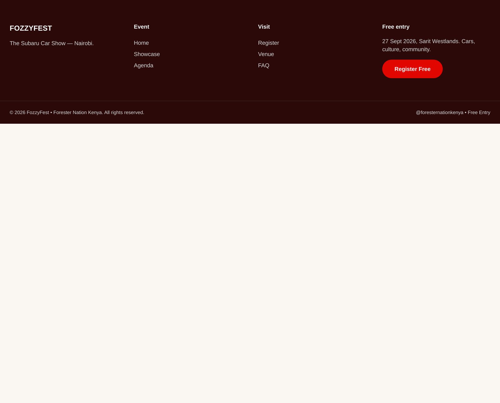 Fozzy Footer component