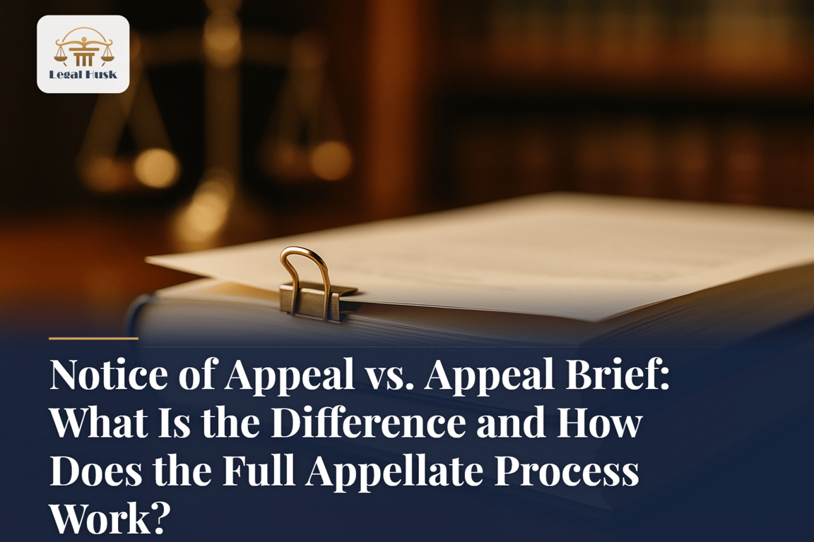 Notice of Appeal vs. Appeal Brief: What Is the Difference and How Does the Full Appellate Process Work?