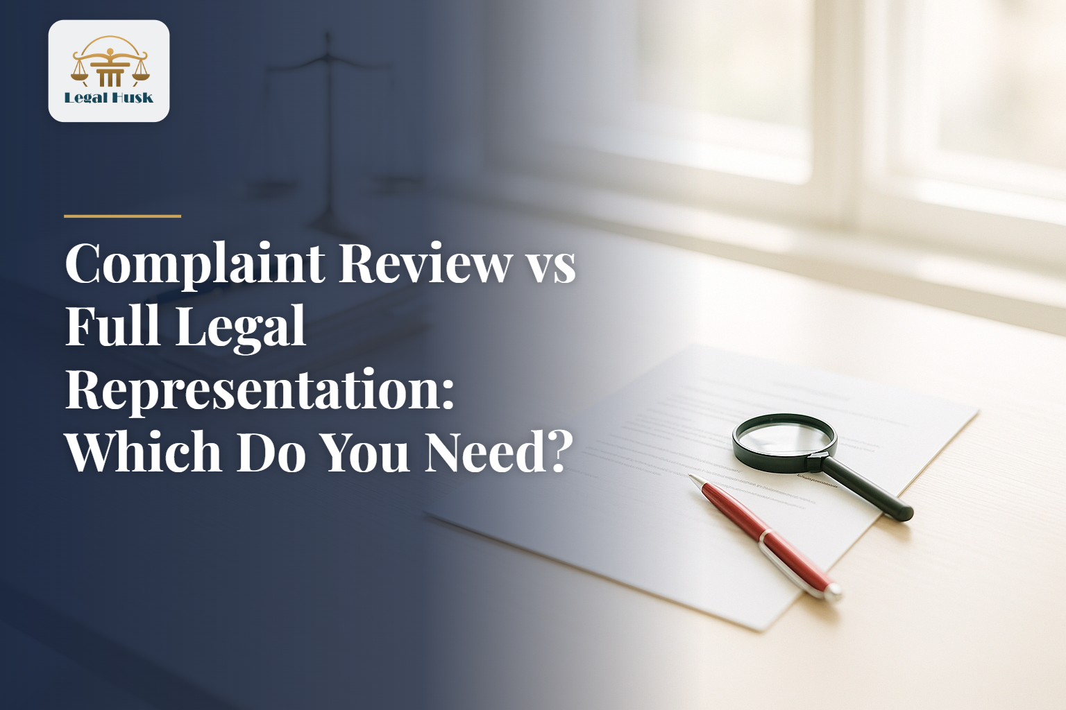 Complaint Review vs Full Legal Representation: Which Do You Need?