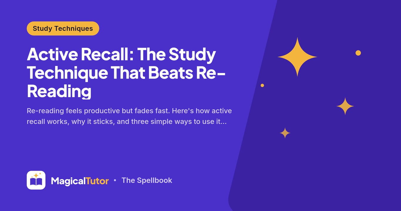 Active Recall: The Study Technique That Beats Re-Reading