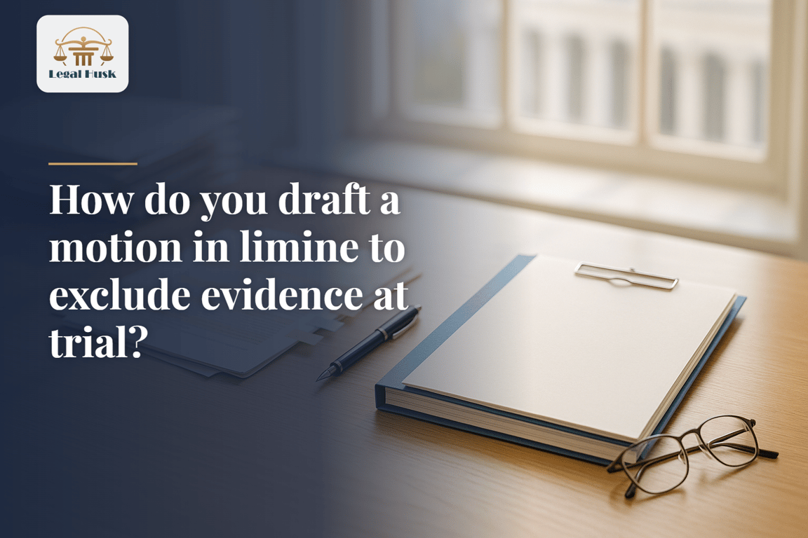 How do you draft a motion in limine to exclude evidence at trial?