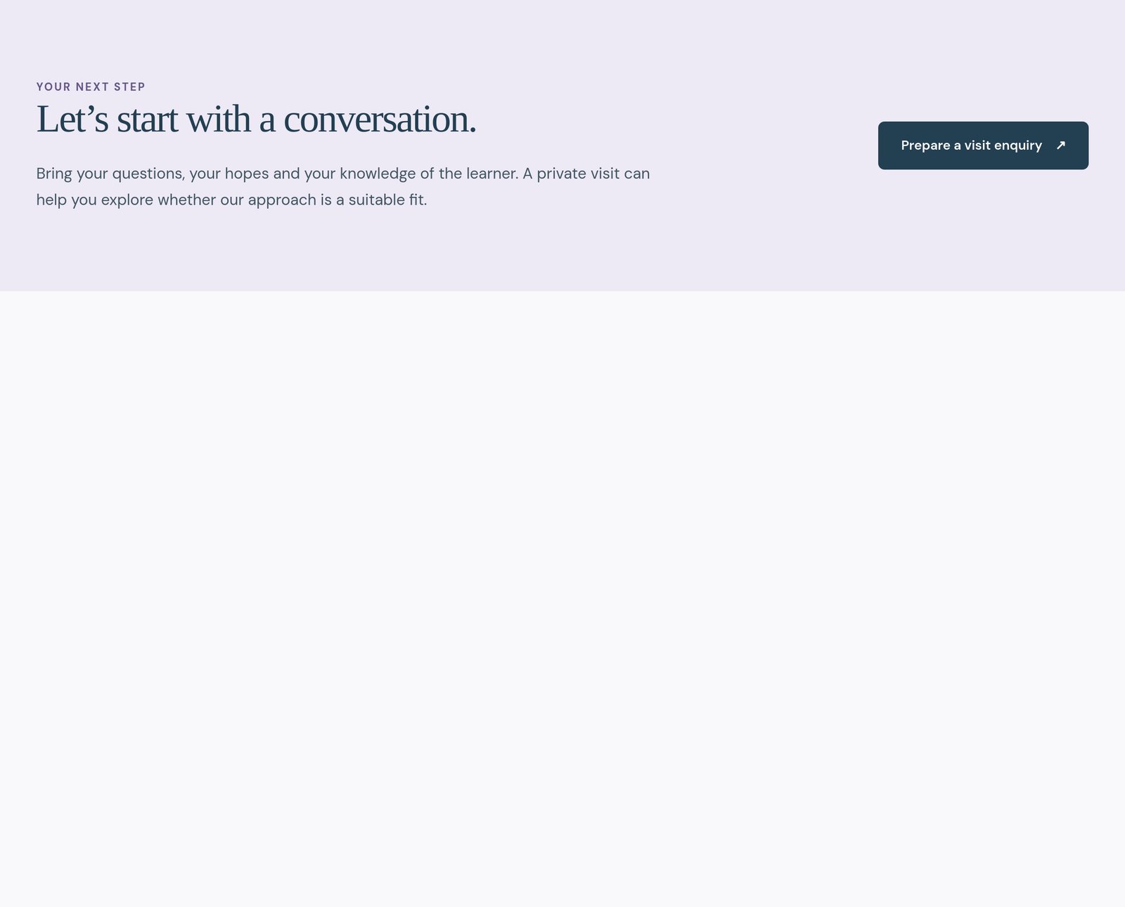 Private visit invitation component