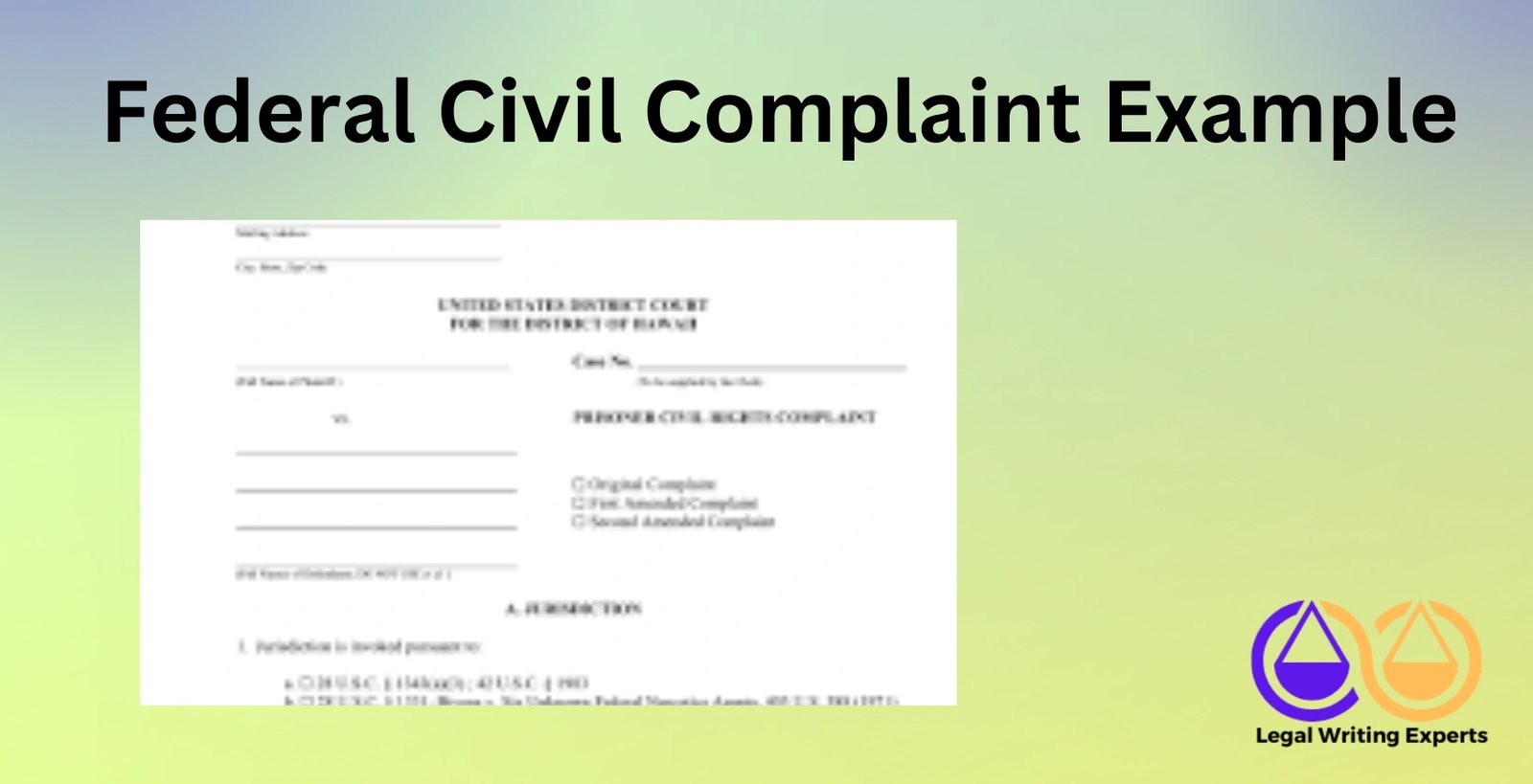 Federal Civil Complaint Example