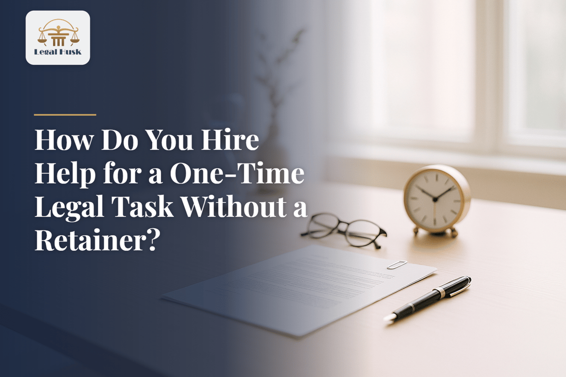 How Do You Hire Help for a One-Time Legal Task Without a Retainer?