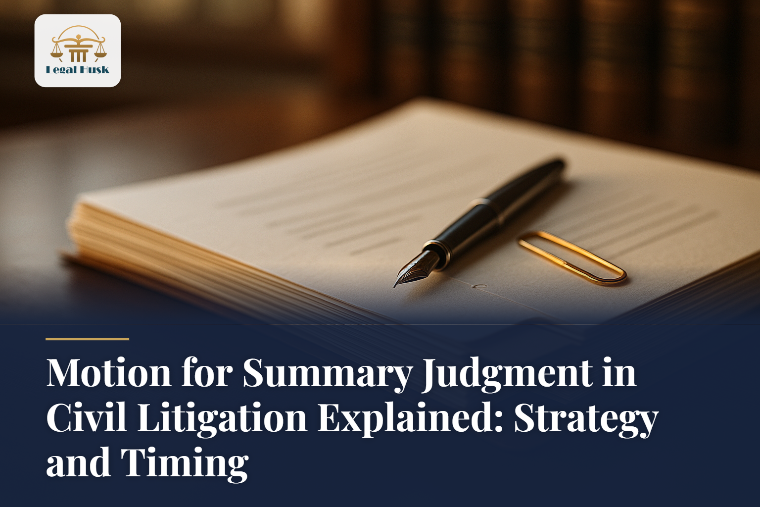 Motion for Summary Judgment in Civil Litigation Explained: Strategy and Timing