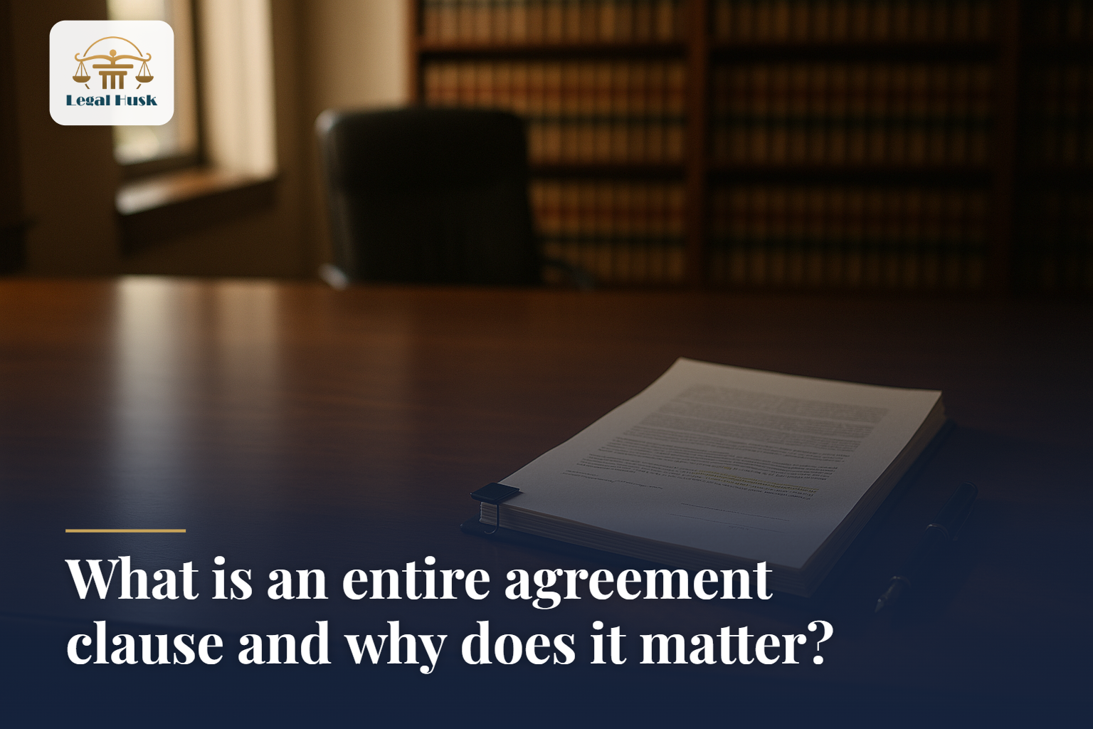 What is an entire agreement clause and why does it matter?