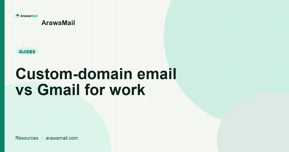 Custom-domain business email vs Gmail