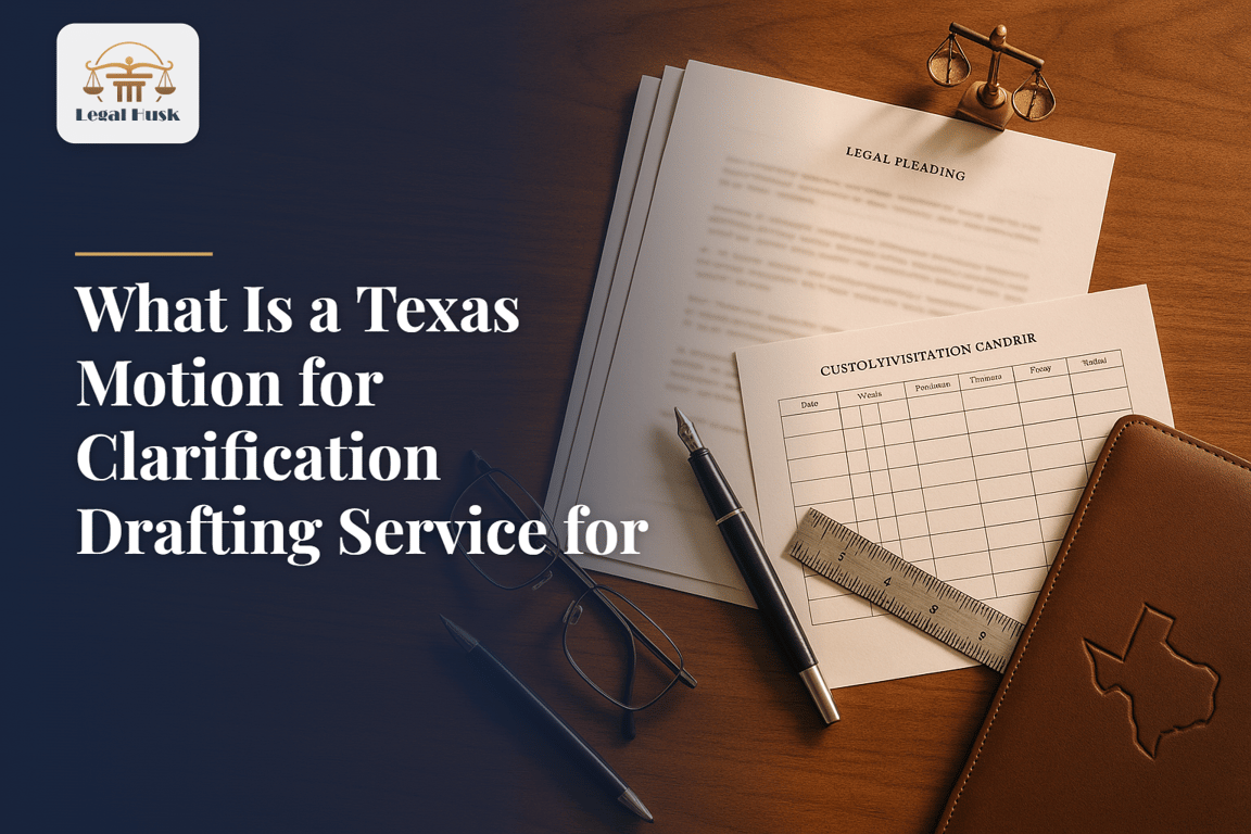 What Is a Texas Motion for Clarification Drafting Service for Family Orders?