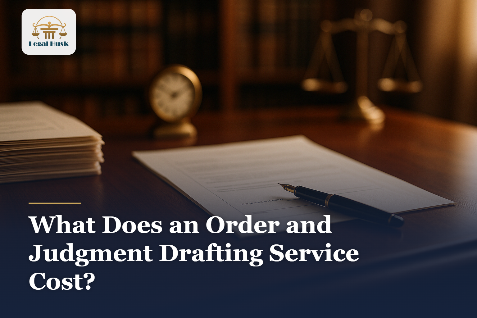 What Does an Order and Judgment Drafting Service Cost?