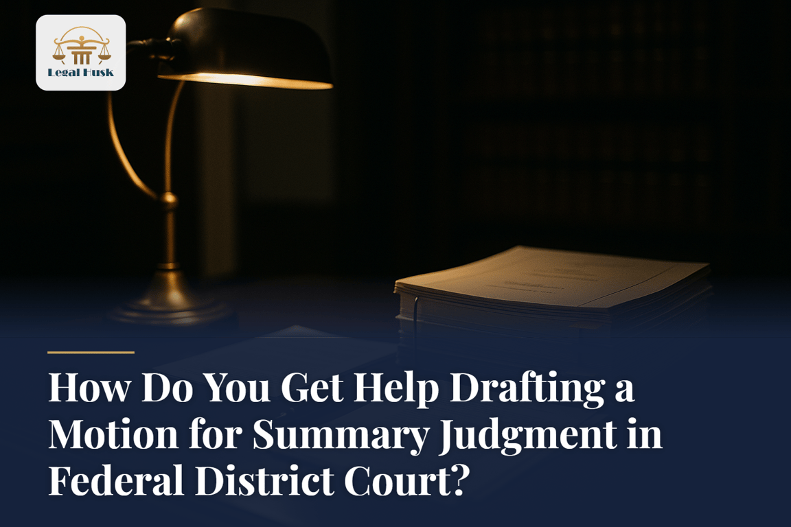 How Do You Get Help Drafting a Motion for Summary Judgment in Federal District Court?