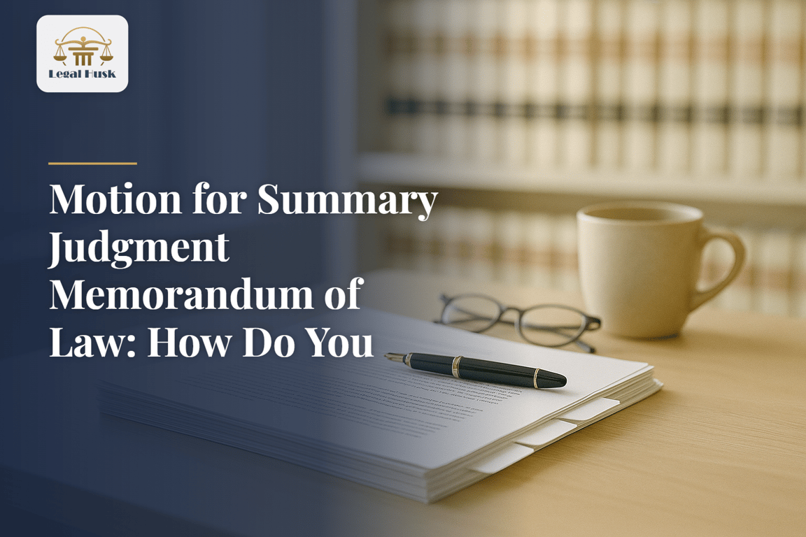 Motion for Summary Judgment Memorandum of Law: How Do You Draft One on Demand?