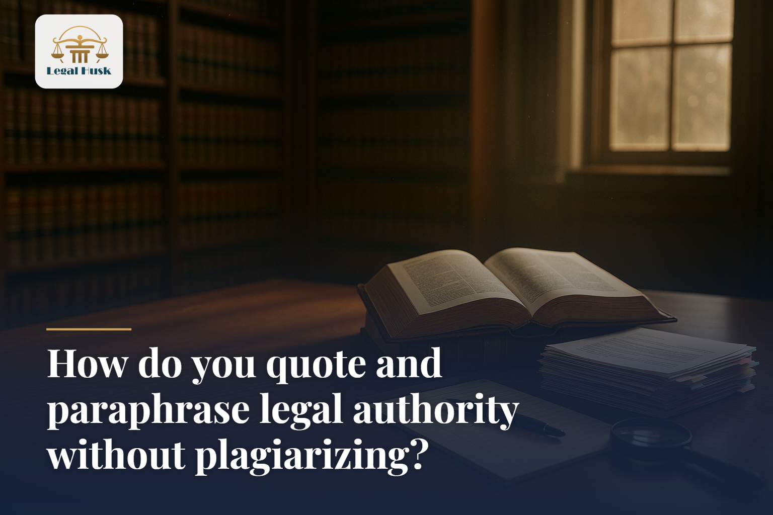How do you quote and paraphrase legal authority without plagiarizing?
