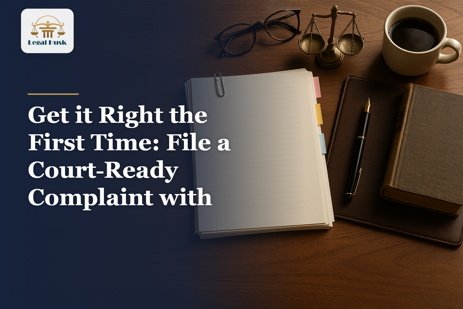 Get it Right the First Time: File a Court‑Ready Complaint with Legal Husk