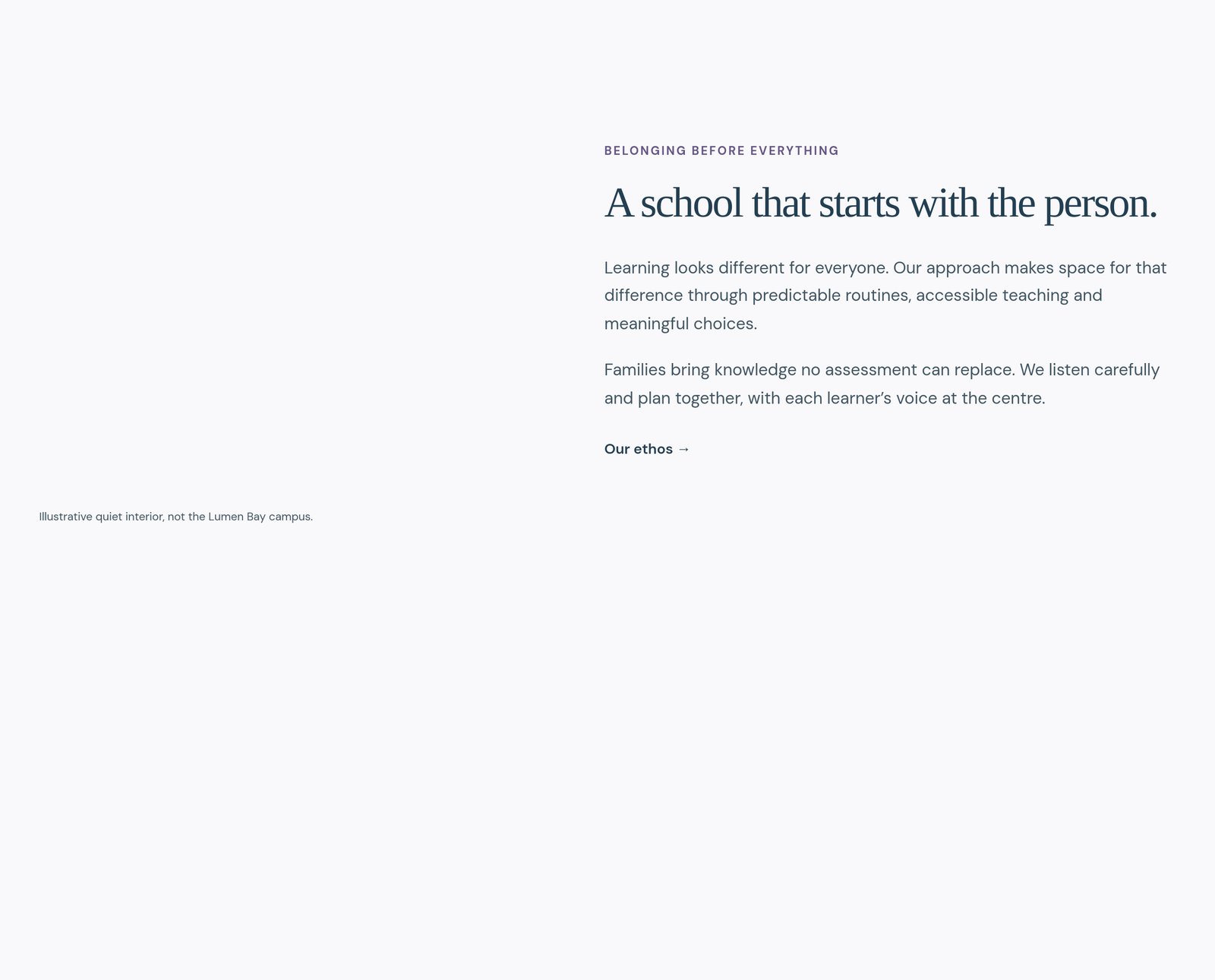 Editorial story and space image component