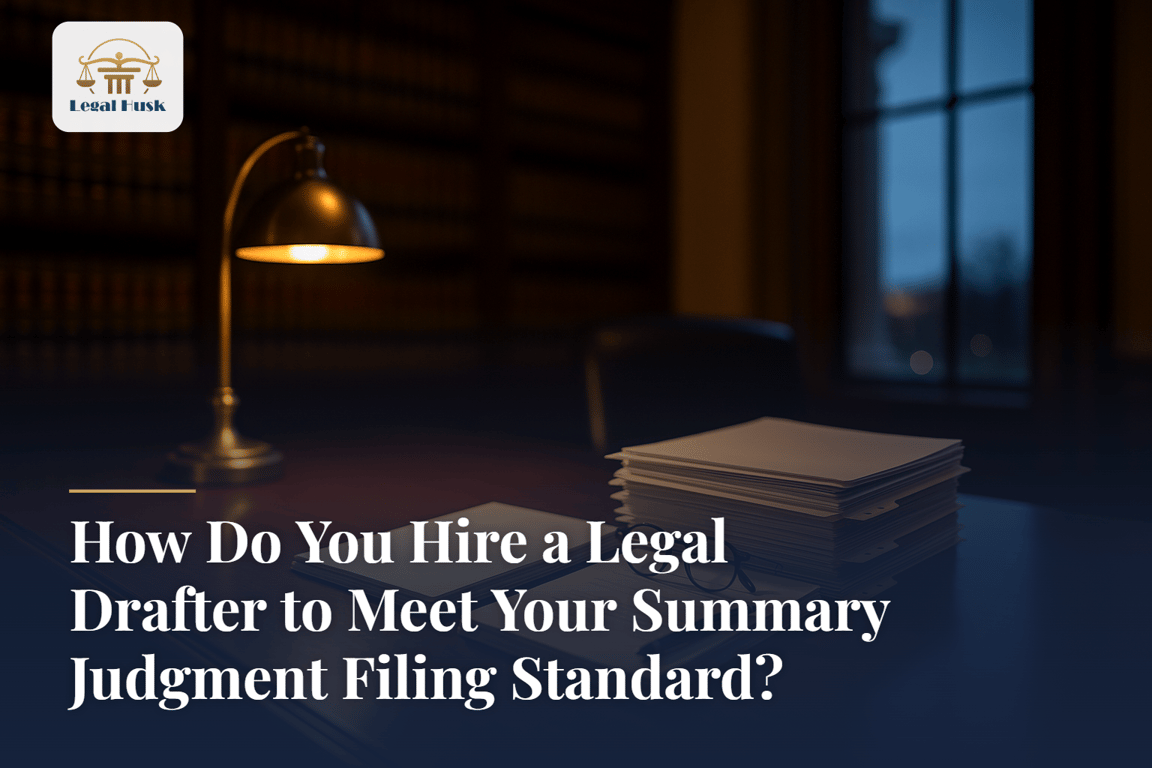 How Do You Hire a Legal Drafter to Meet Your Summary Judgment Filing Standard?