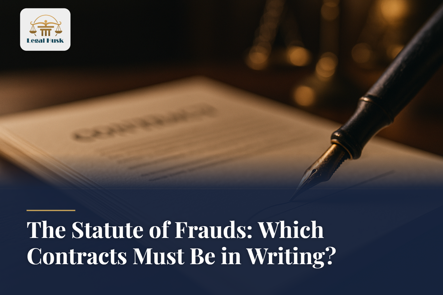 The Statute of Frauds: Which Contracts Must Be in Writing?