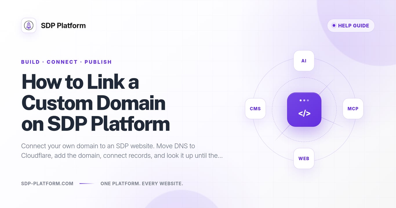 How to Link a Custom Domain on SDP Platform