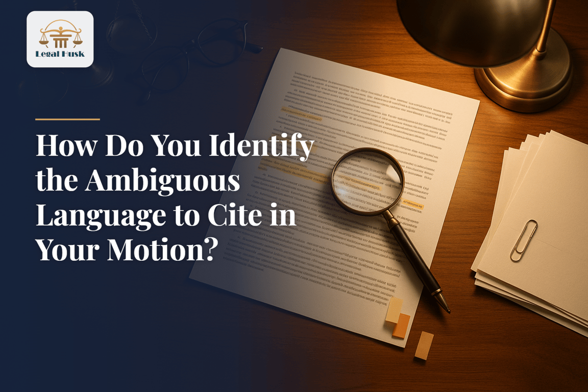 How Do You Identify the Ambiguous Language to Cite in Your Motion?