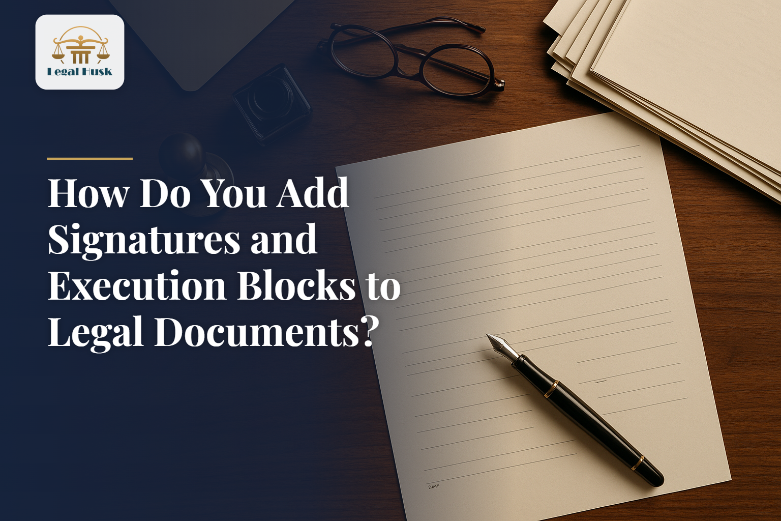 How Do You Add Signatures and Execution Blocks to Legal Documents?