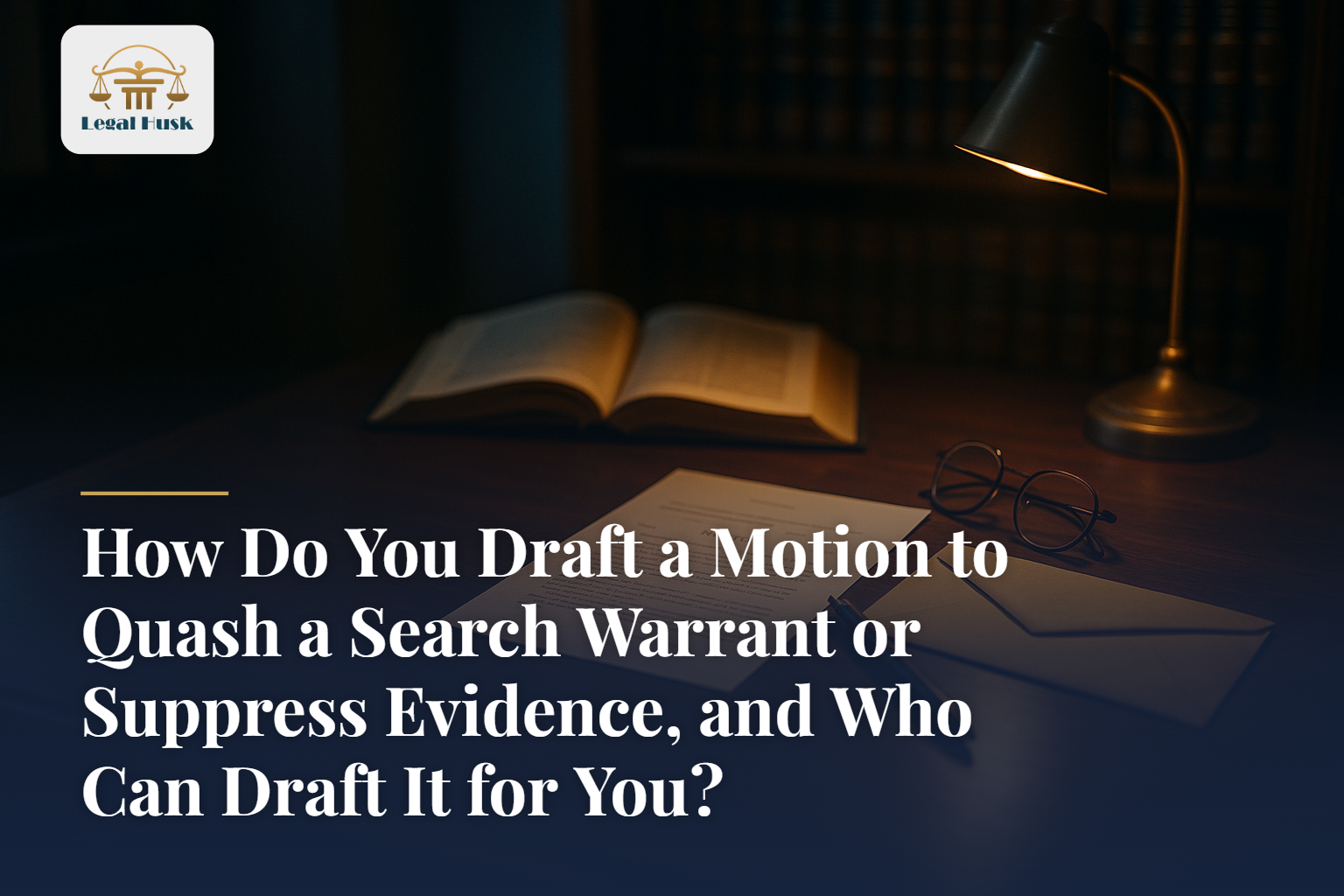 How Do You Draft a Motion to Quash a Search Warrant or Suppress Evidence, and Who Can Draft It for You?