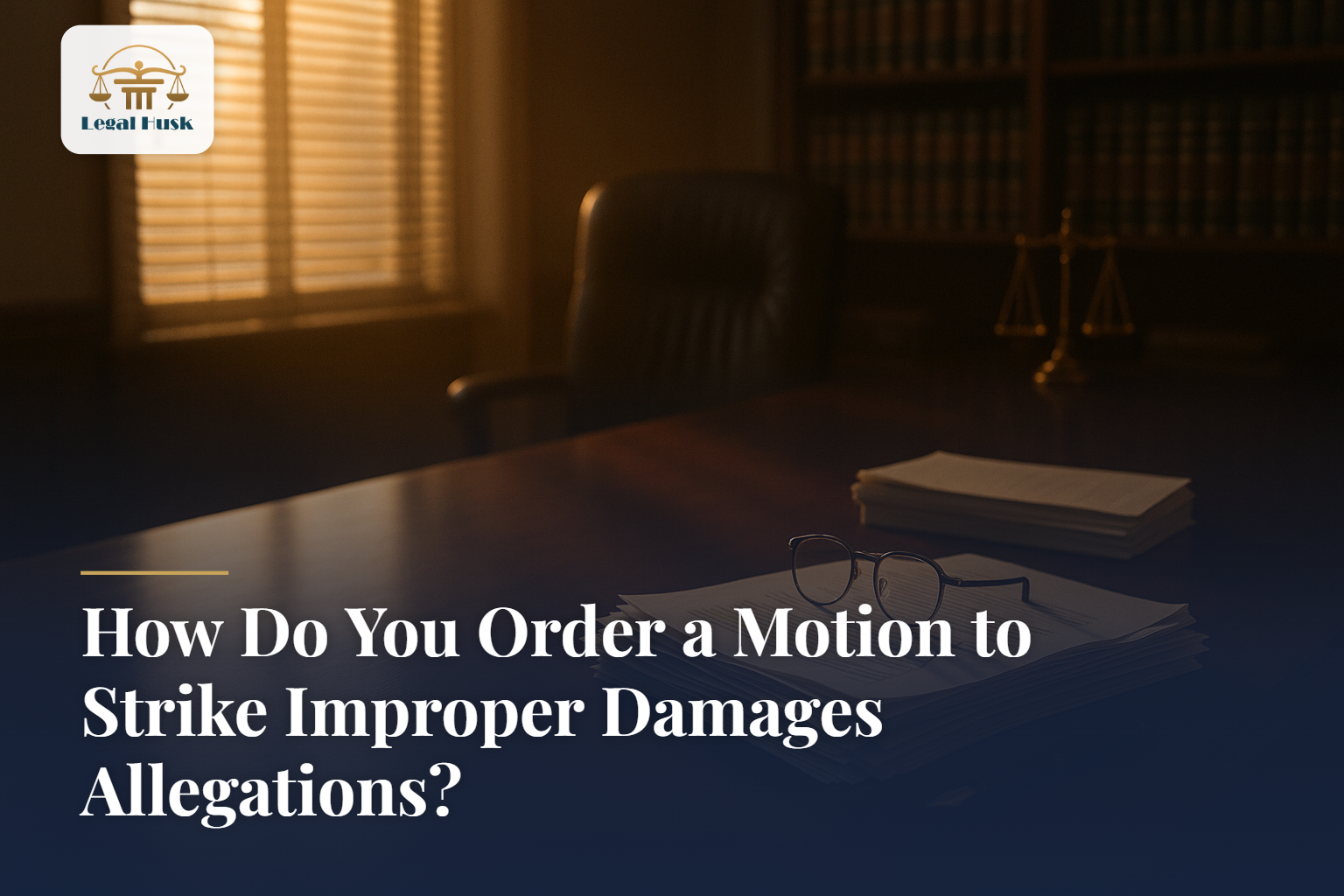 How Do You Order a Motion to Strike Improper Damages Allegations?