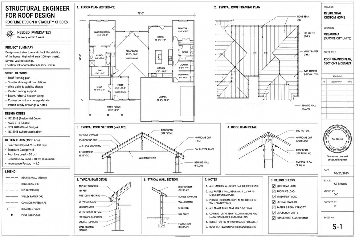 Roof Design And Structural Stability Checks