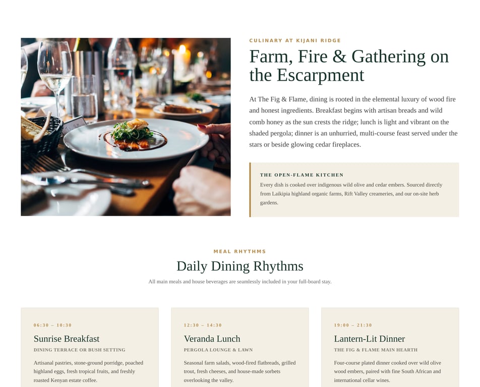 Kijani Dining Detailed component