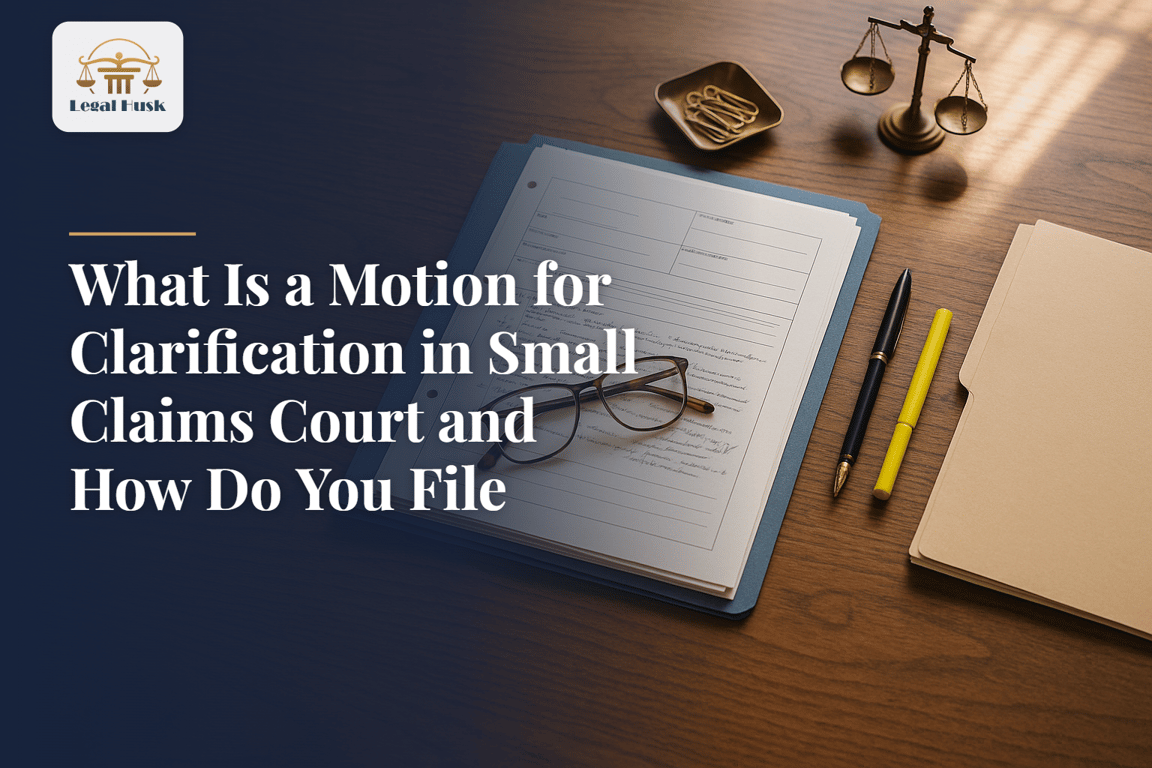 What Is a Motion for Clarification in Small Claims Court and How Do You File One?