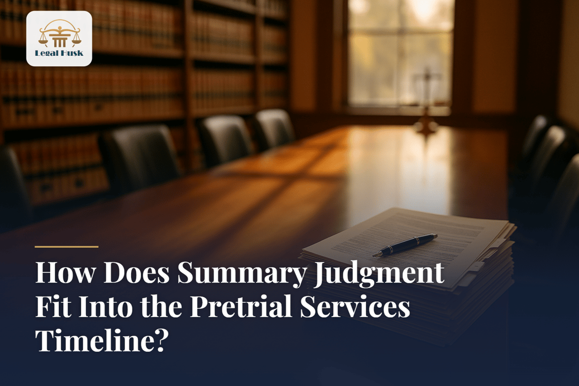 How Does Summary Judgment Fit Into the Pretrial Services Timeline?