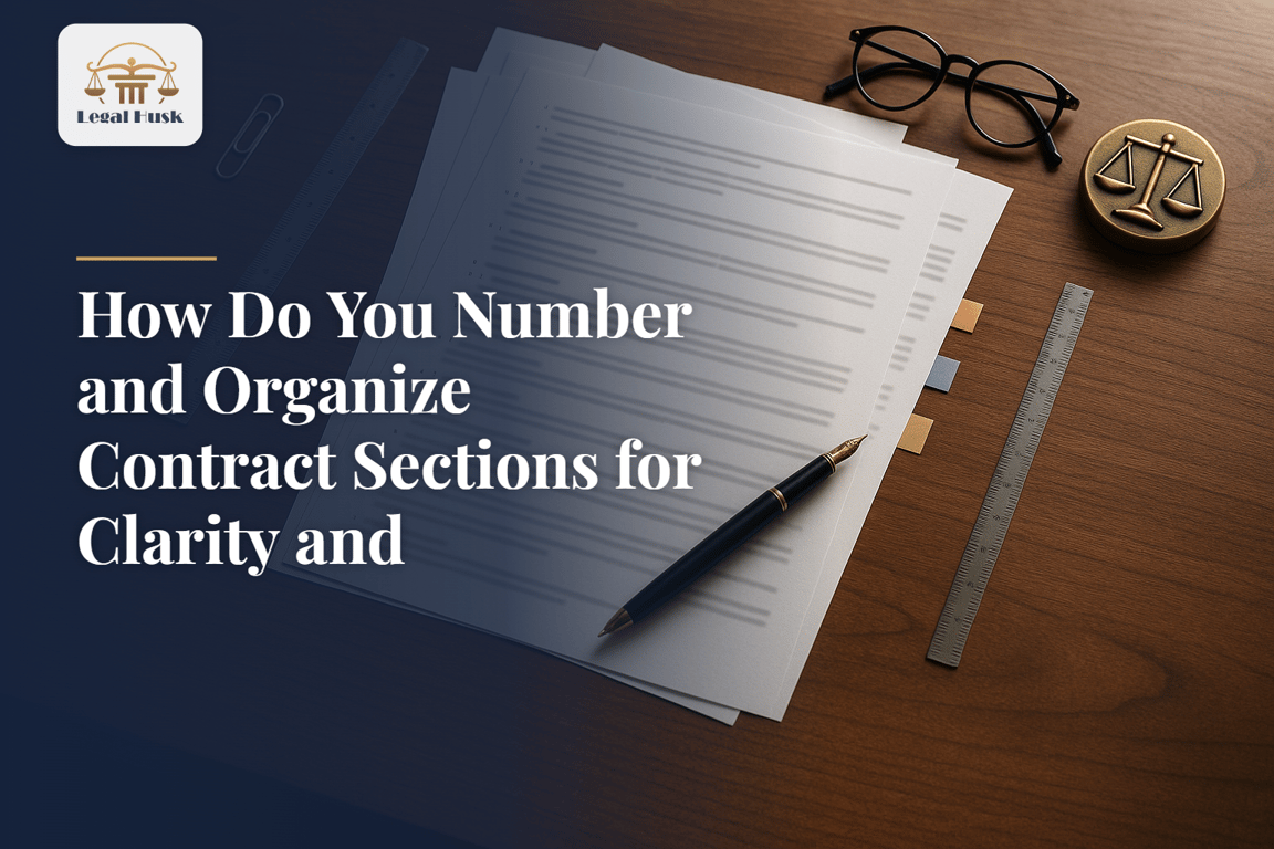 How Do You Number and Organize Contract Sections for Clarity and Enforceability?
