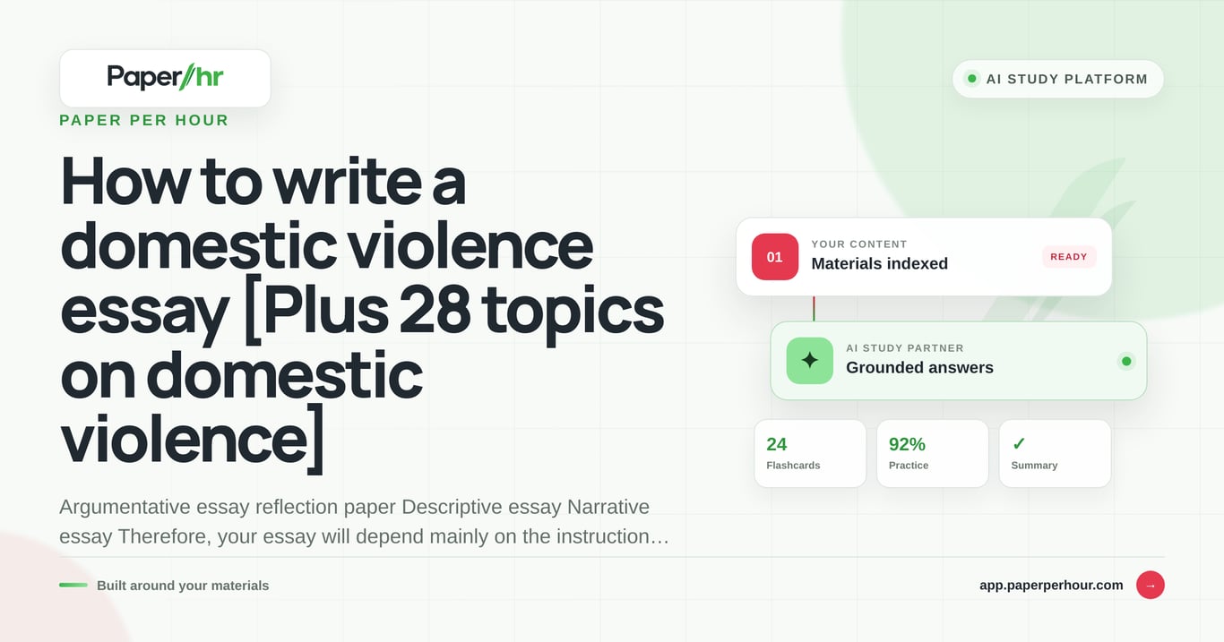 How to write a domestic violence essay [Plus 28 topics on domestic violence]