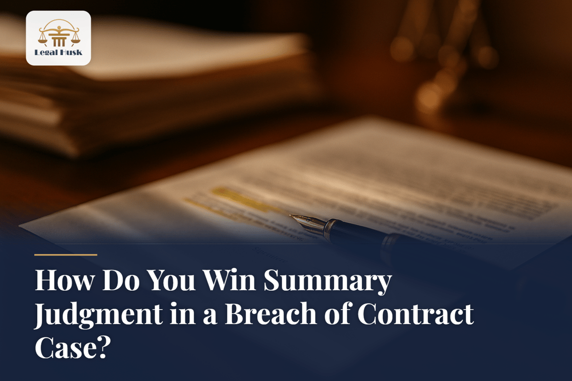 How Do You Win Summary Judgment in a Breach of Contract Case?