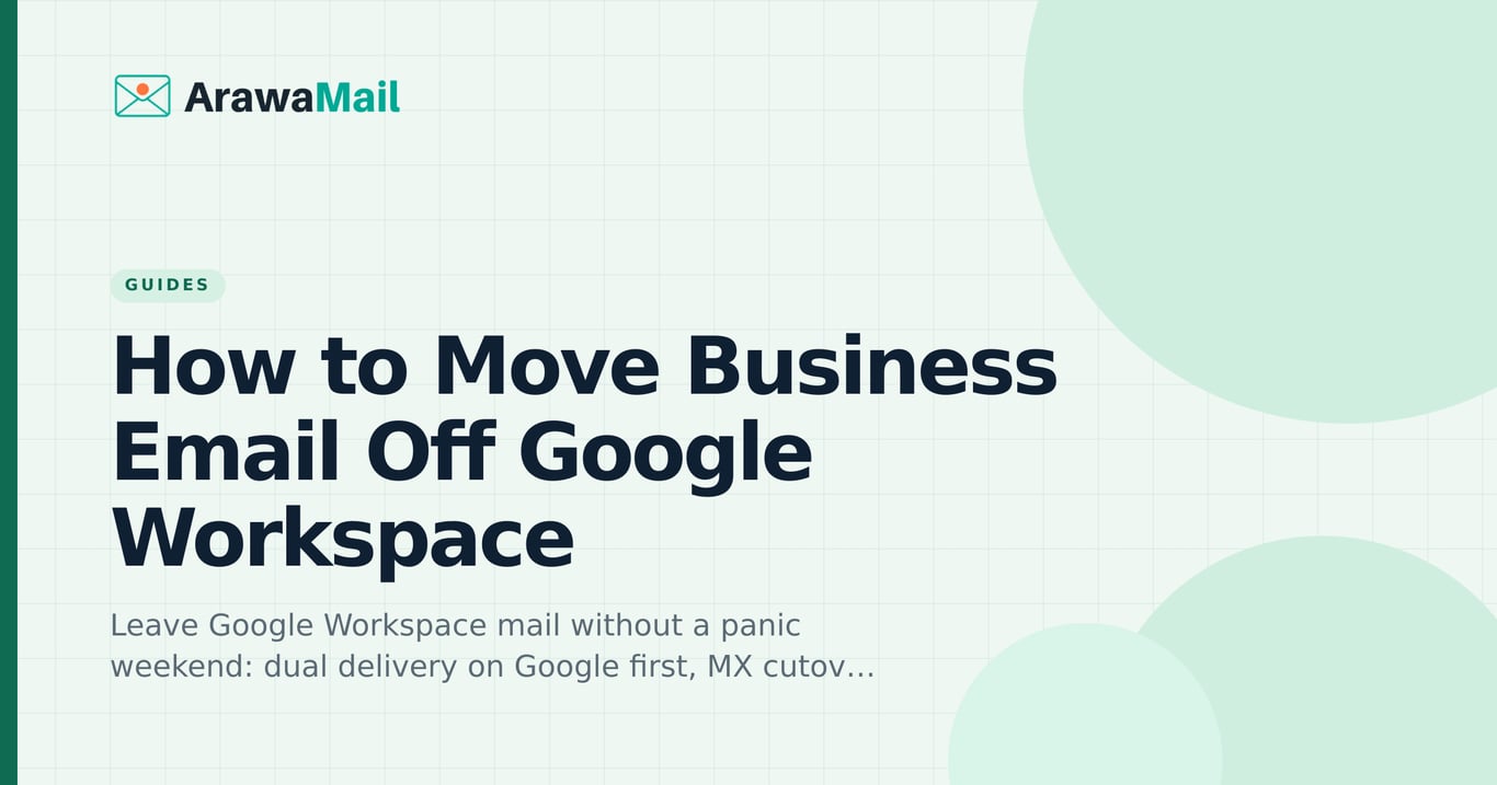 How to Move Business Email Off Google Workspace