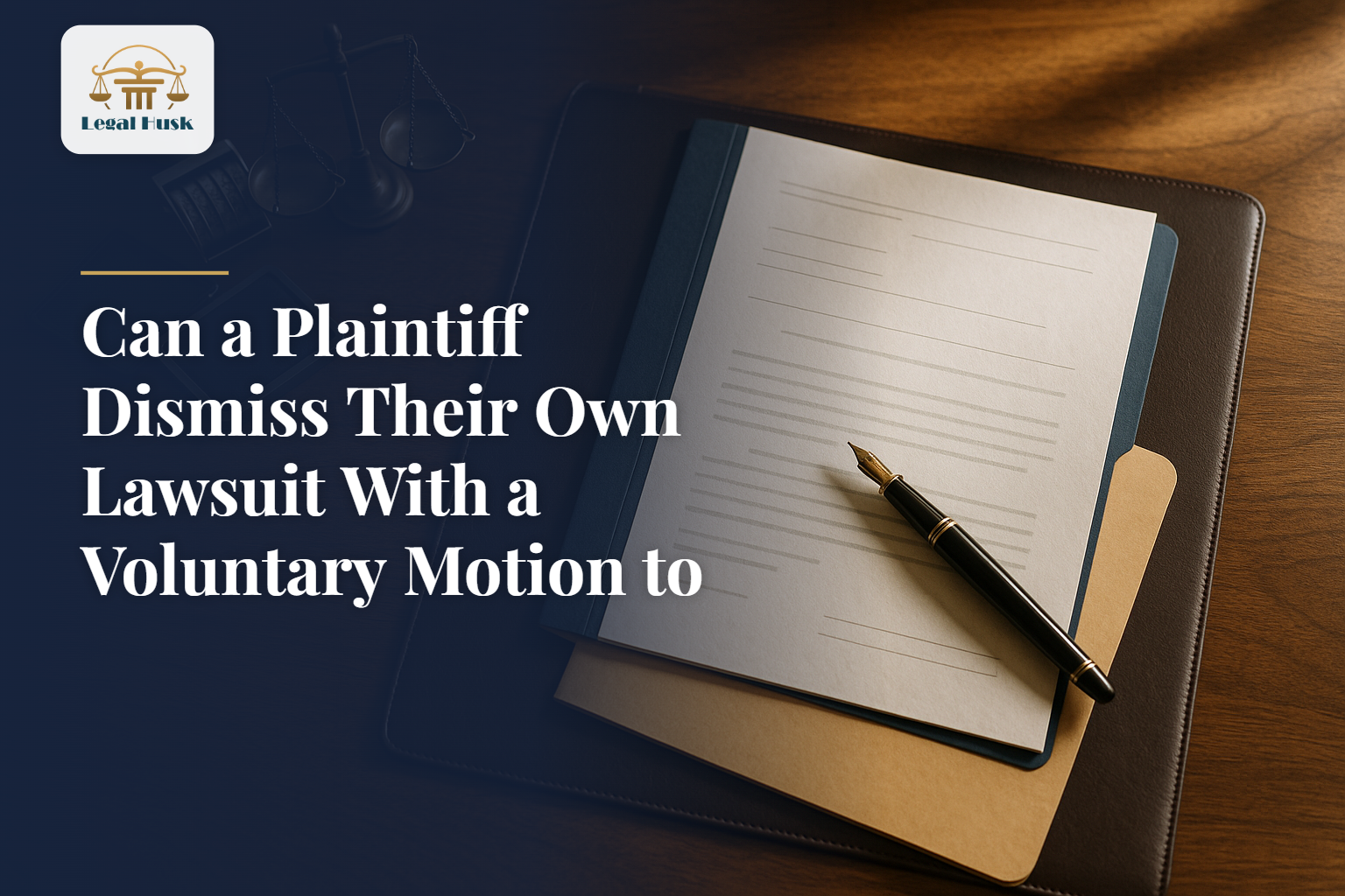 Can a Plaintiff Dismiss Their Own Lawsuit With a Voluntary Motion to Dismiss?