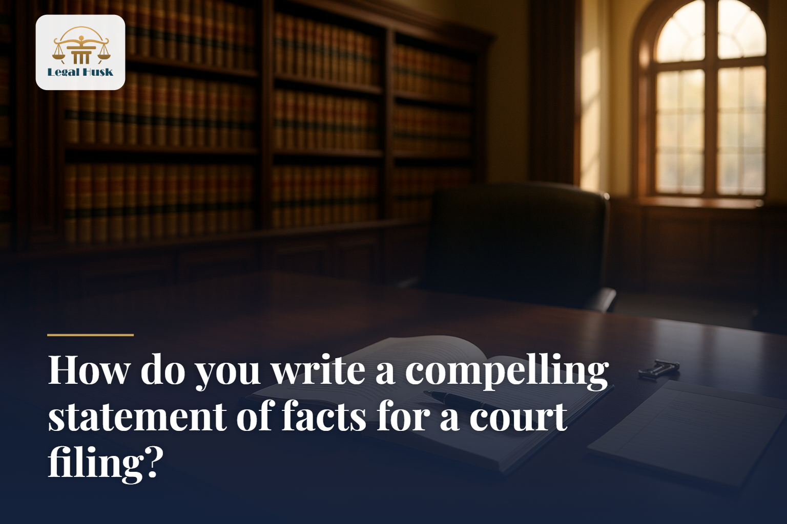How do you write a compelling statement of facts for a court filing?