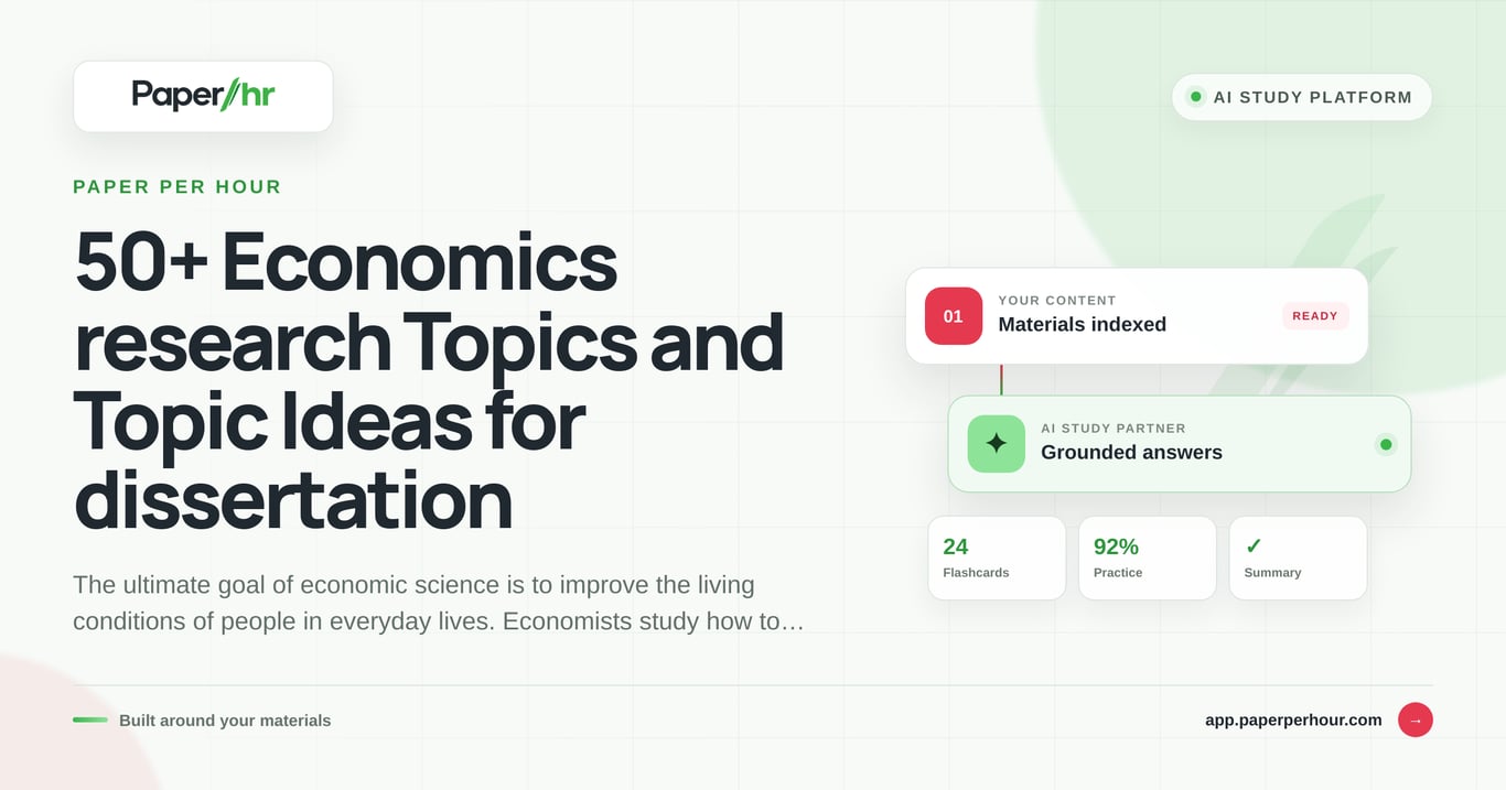 50+ Economics research Topics and Topic Ideas for dissertation