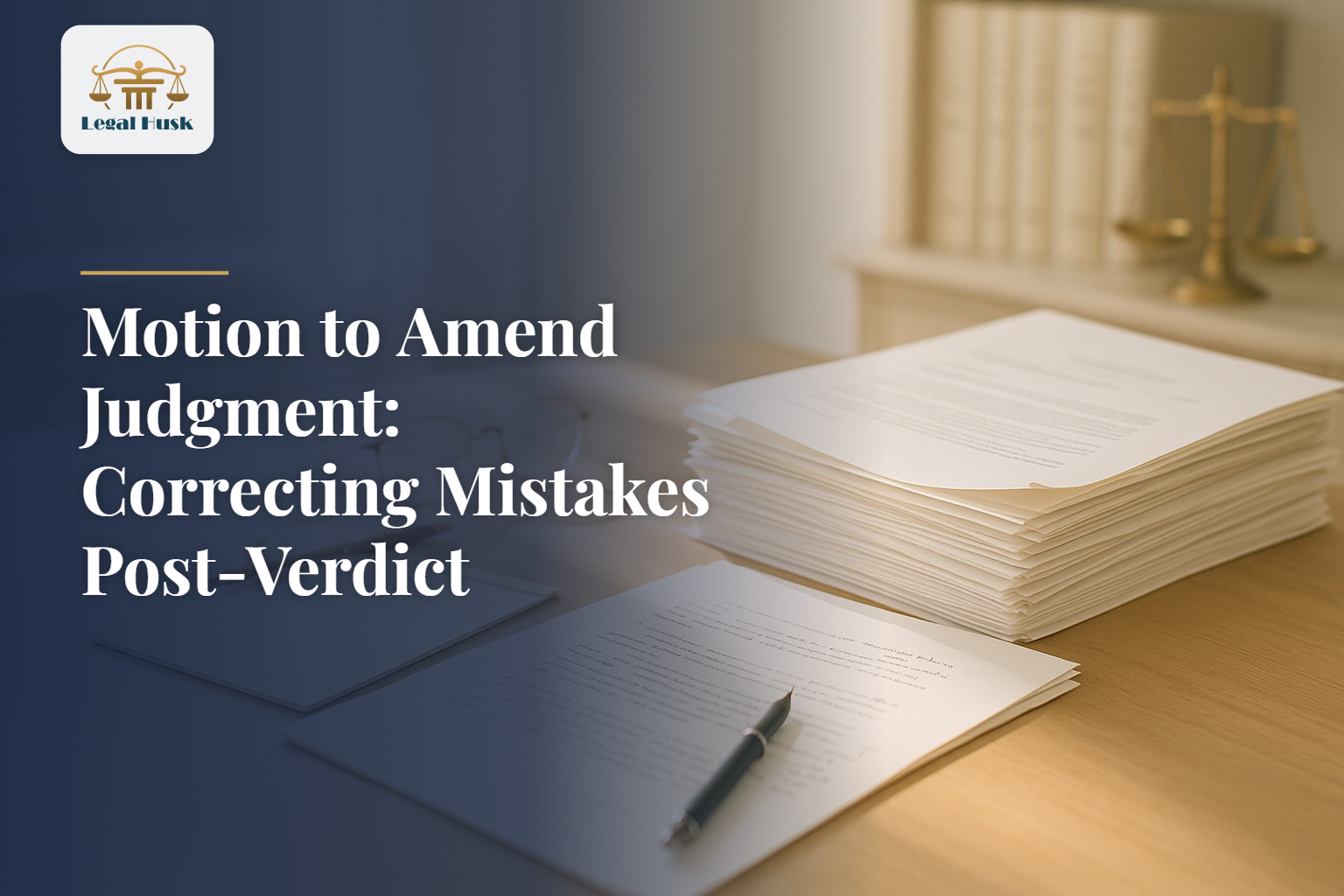 Motion to Amend Judgment: Correcting Mistakes Post-Verdict