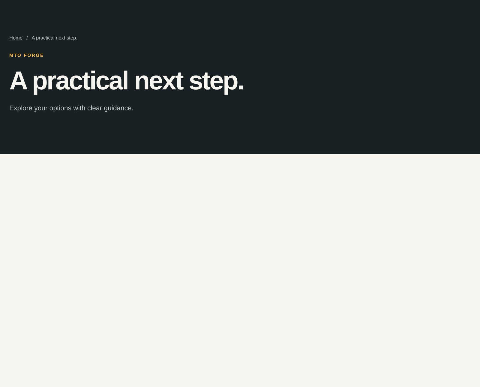Forge Page Introduction component