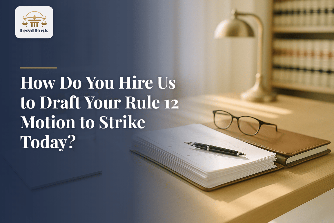 How Do You Hire Us to Draft Your Rule 12 Motion to Strike Today?