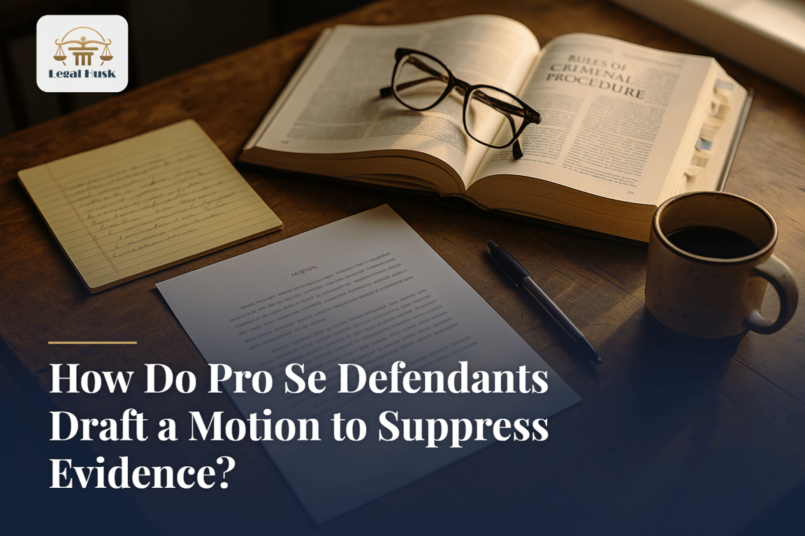 How Do Pro Se Defendants Draft a Motion to Suppress Evidence?