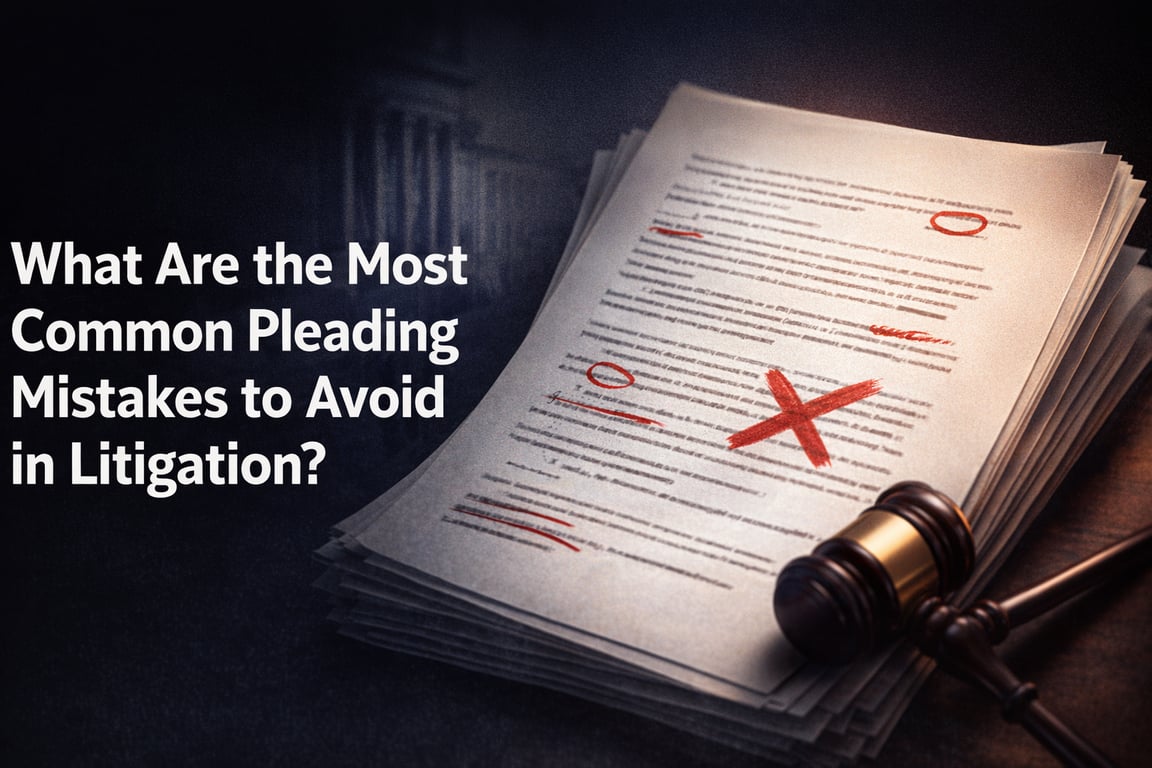 What Are the Most Common Pleading Mistakes to Avoid in Litigation?