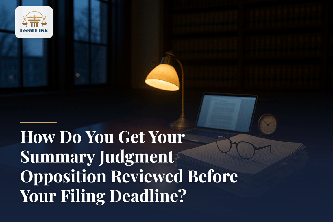 How Do You Get Your Summary Judgment Opposition Reviewed Before Your Filing Deadline?