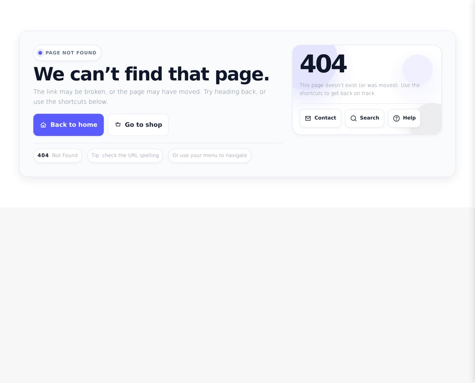404 Page Template