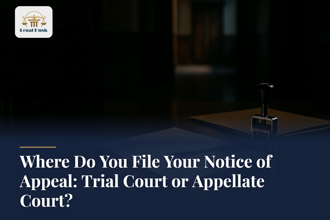 Where Do You File Your Notice of Appeal: Trial Court or Appellate Court?