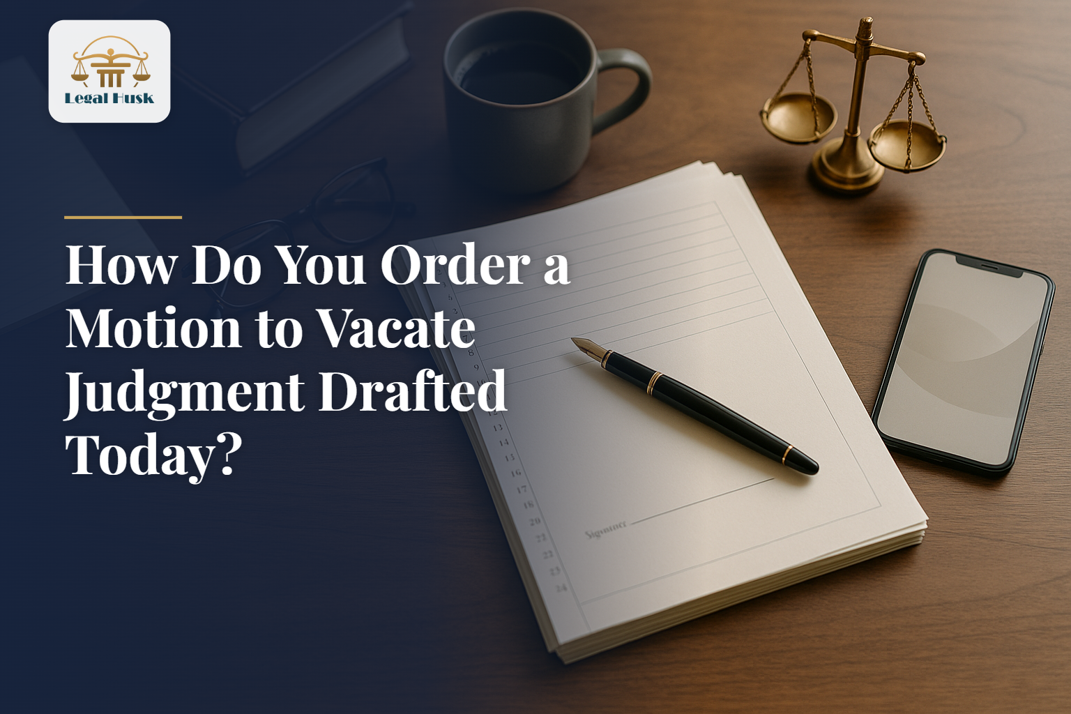 How Do You Order a Motion to Vacate Judgment Drafted Today?