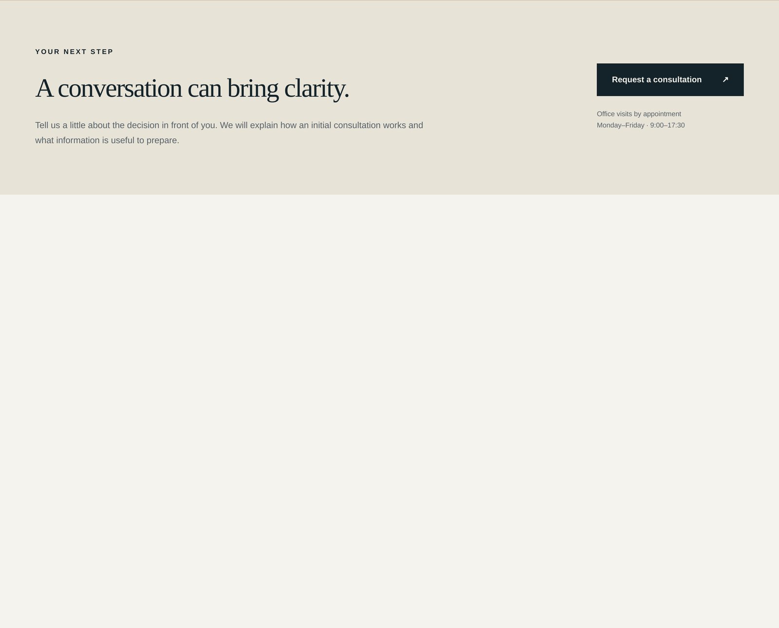 MK · Consultation & office invitation component