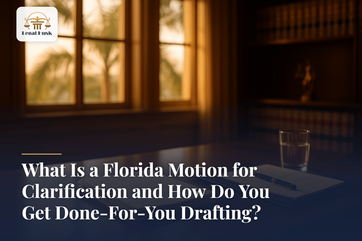 What Is a Florida Motion for Clarification and How Do You Get Done-For-You Drafting?