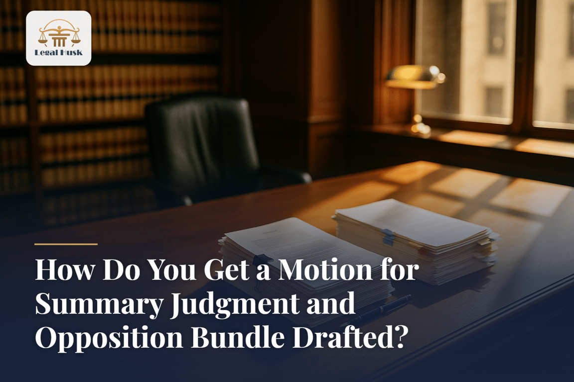 How Do You Get a Motion for Summary Judgment and Opposition Bundle Drafted?